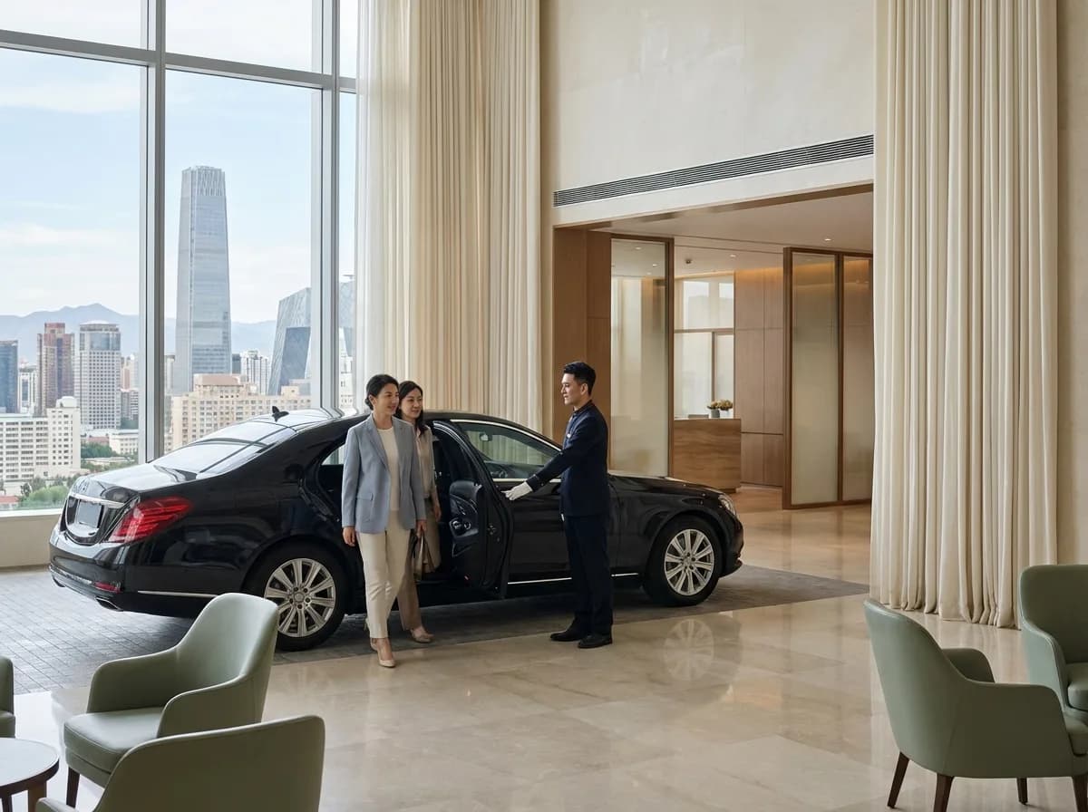 Photorealistic scene of medical travel in Beijing